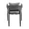 Armen Living Argiope Outdoor Patio Dining Chairs in Aluminum with Gray Cushions, PK2 840254332997 - alternate 5
